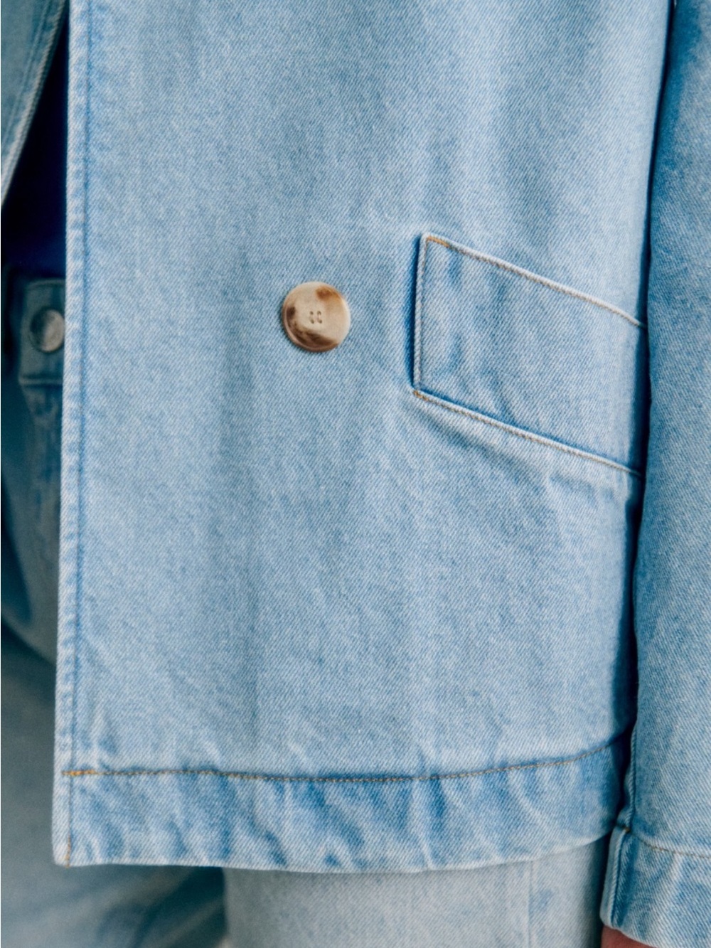 NWT Sézane Denim Jacket - Picture 5 of 9